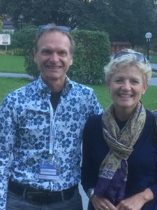 Gaston Remmers en Nicola Bedlington, secretary general van het European Patients Forum op het EHF in Gasten, 2016